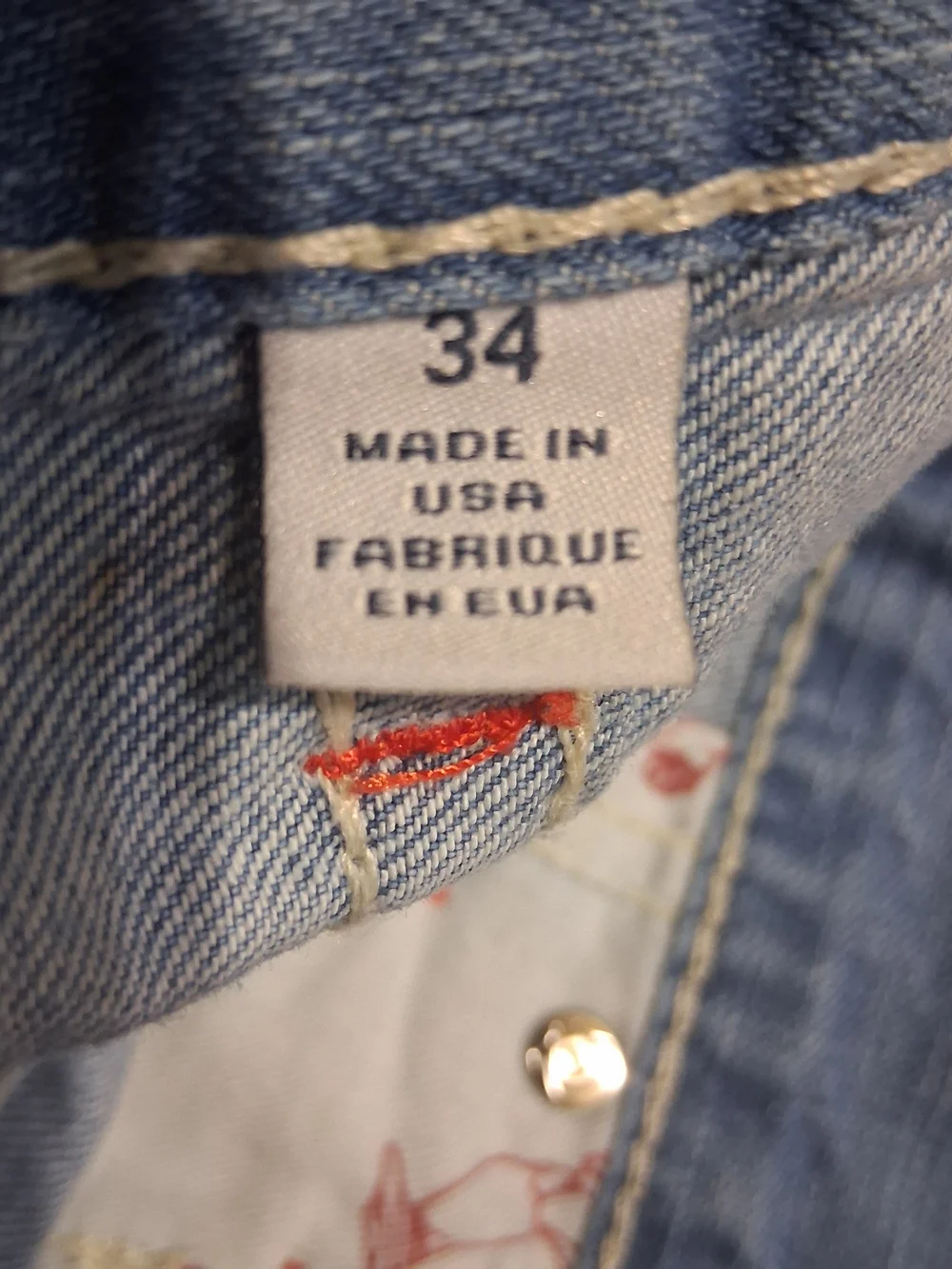True Religion Light Blue Straight Leg Distressed Jeans